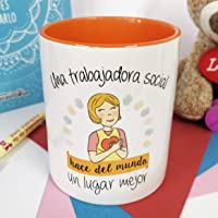 La mente es Maravillosa - Taza con Frase y Dibujo. Regalo Original y Gracioso (Una trabajadora Social Hace del Mundo un…